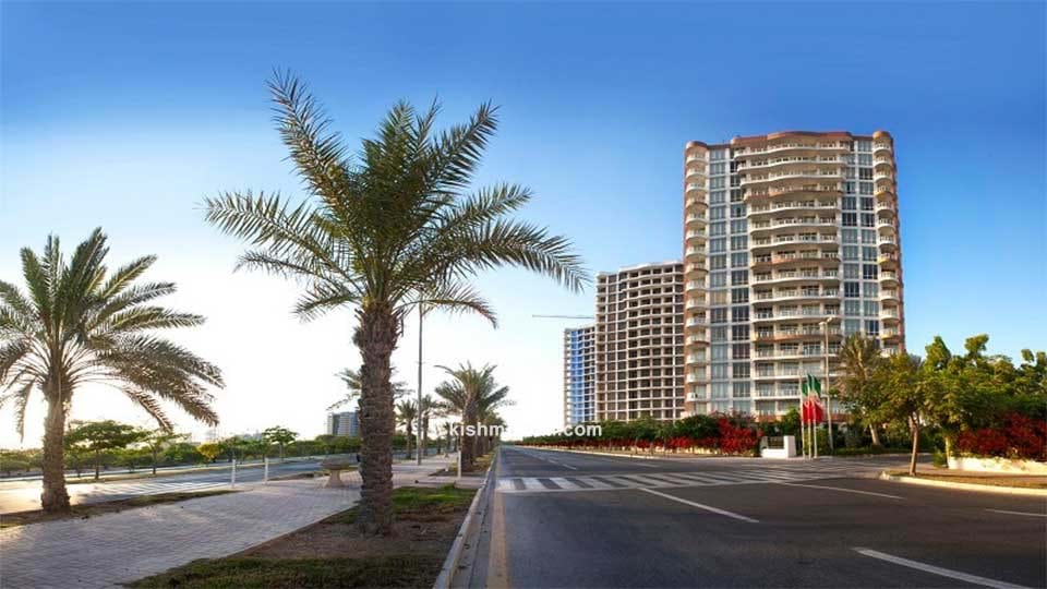 فروش یک خواب برج شهرآفتاب طبقات بالا جزیره کیش